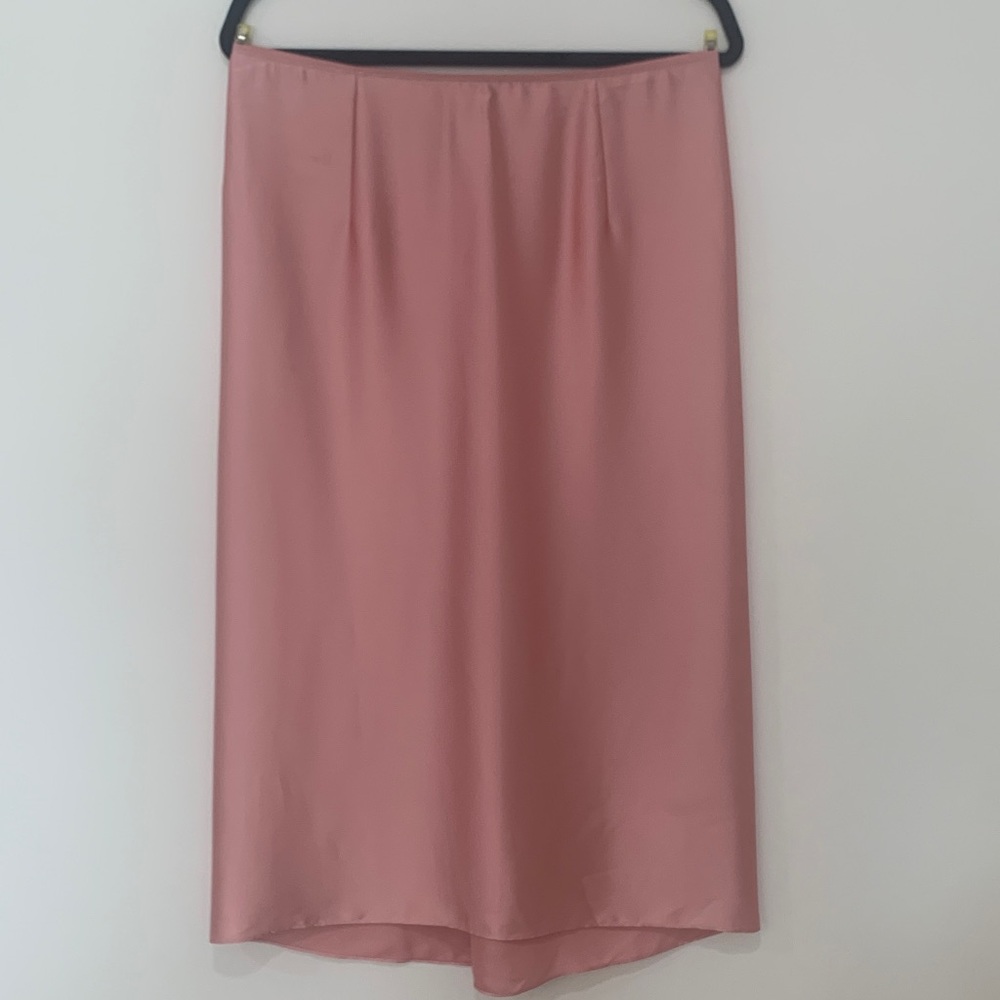 VINCE A-line Pink Satin Skirt - Sz 10